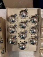Vintage Christmas Glass Ornaments 3 Original Boxes Opaque & Silver 1960's - Image 5