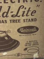Vintage 1950s Spincraft Gold-Lite Electric Christmas Tree Stand Original Box - Image 5