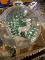 Vintage Jumbo Japan Diorama Christmas Tree Lights Santa Reindeer Snowman Box Set - Image 5