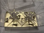 Vintage MCM Copy Cats Sputnik Atomic Starburst Ornaments Clear Hong Kong NOS Box - Image 5