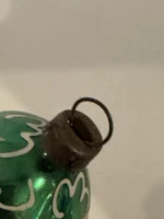 Vintage Miniature Glass Christmas Ornament Feather Tree Drop Twisted Indent - Image 5