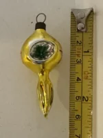 Vintage Miniature Glass Christmas Ornament Feather Tree Twisted Double Indent - Image 5