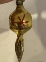 Vintage Miniature Glass Christmas Ornament Feather Tree Double Indent Drop Twist - Image 5