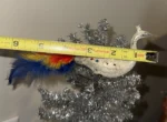 Vintage Glass Clip-On Bird Christmas Ornament Feather Tail Germany Style - Image 6
