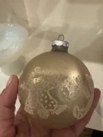 Vintage Jumbo Glass Christmas Ornament Stencil Clown Shiny Brite Venetian Dew - Image 6