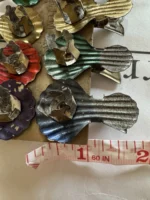 Antique German Christmas Tree Candle Clips Colored Tin Metal Original Holder - Image 6