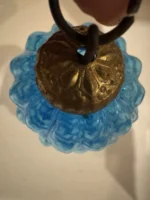 Vintage Kugel Style Glass Bumpie Grape Cluster Pinecone Christmas Ornament Blue - Image 6