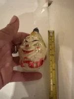 Antique Glass Figural Christmas Ornament Holiday Tree Decor Clown Head - Image 6