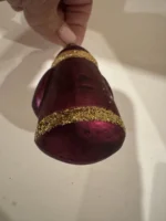 Antique Glass Figural Christmas Ornament Holiday Tree Purple Santa Kris Kringle - Image 6