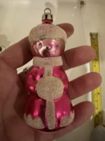 Vintage Glass Figural Christmas Ornament Holiday Tree Pretty Pink Princess - Image 6