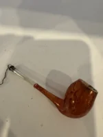 Antique Glass Figural Christmas Ornament Holiday Tree Smoking Pipe - Image 6