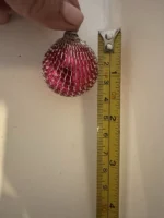 Antique Miniature Glass Christmas Ornament Feather Tree Japan Mesh Covered - Image 6