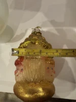 Vintage Jumbo Unsilvered Three-Face Mushroom Figural Glass Christmas Ornament - Image 6