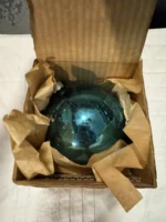 Vintage Shiny Brite 6” Jumbo Store Display Glass Ornament Blue Original Box - Image 7