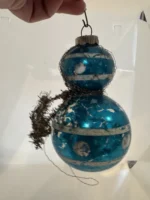 Early Vintage Shiny Brite Double Ball Glass Christmas Ornament Wire Wrapped - Image 7