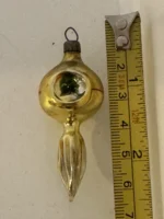Vintage Miniature Glass Christmas Ornament Feather Tree Double Indent Drop Twist - Image 7