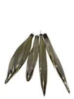 Vintage Glass Christmas Tree Ornament Icicle Teardrop 4 Silver Twists