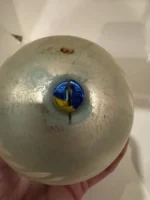 Vintage 1940's Blown Glass Christmas Ornament Jumbo Hand Painted Unsilvered - Image 8