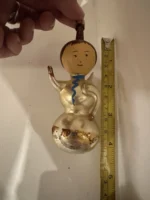 Antique Glass Figural Christmas Ornament Holiday Tree Decor Poland Angel W/Wings - Image 8