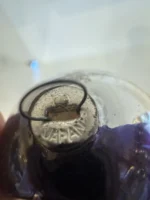 Antique Miniature Glass Christmas Ornament Feather Tree Purple Silver Indent - Image 8