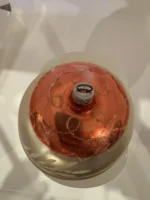 Vintage Jumbo Glass Christmas Ornament Hand Painted Mouth Blown Spinning Top - Image 9