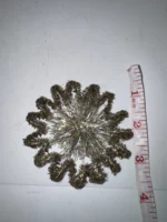 Vintage 1950s West Germany Glass Bell & Tinsel Wire Set Of 4 Ornaments Star - Image 8