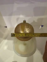 Vintage Jumbo Glass Christmas Ornament Hand Painted Mouth Blown Crushed Glass - Image 9