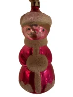 Vintage Glass Figural Christmas Ornament Holiday Tree Pretty Pink Princess