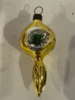 Vintage Miniature Glass Christmas Ornament Feather Tree Twisted Double Indent - Image 6