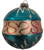 Vintage Jumbo Glass Christmas Ornament Hand Painted Mouth Blown Artistic - Image 8