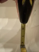 Vintage Blown Glass Christmas Ornament Antique Indent Teardrop Pink Mica Black - Image 9