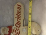 Antique 1920s Germany Santa Flying Airplane Christmas Die Cut Mica Decoration 11 - Image 10