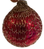 Antique Miniature Glass Christmas Ornament Feather Tree Japan Mesh Covered